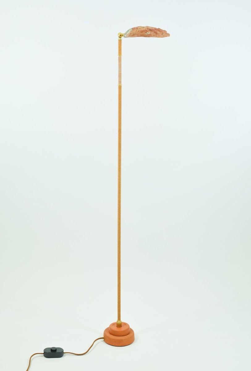 Abalone Library Lamp with Natural Seashell Shade — Model No. 034 - Tennant New York