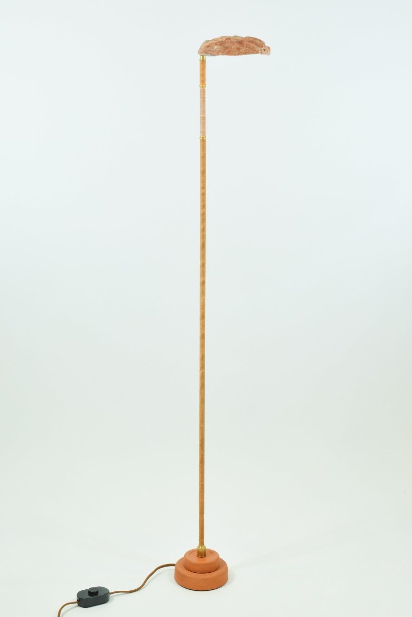 Abalone Library Lamp with Natural Seashell Shade — Model No. 034 - Tennant New York