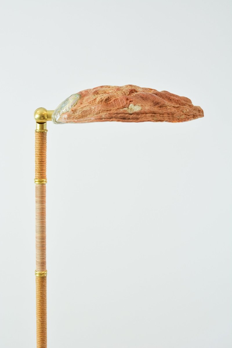 Abalone Library Lamp with Natural Seashell Shade — Model No. 034 - Tennant New York
