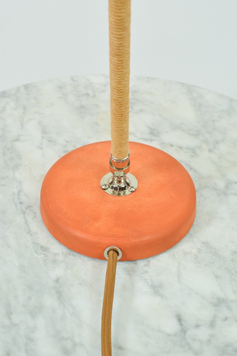 Abalone Task Lamp with Natural Seashell Shade in Chrome — Model No. 022A - Tennant New York