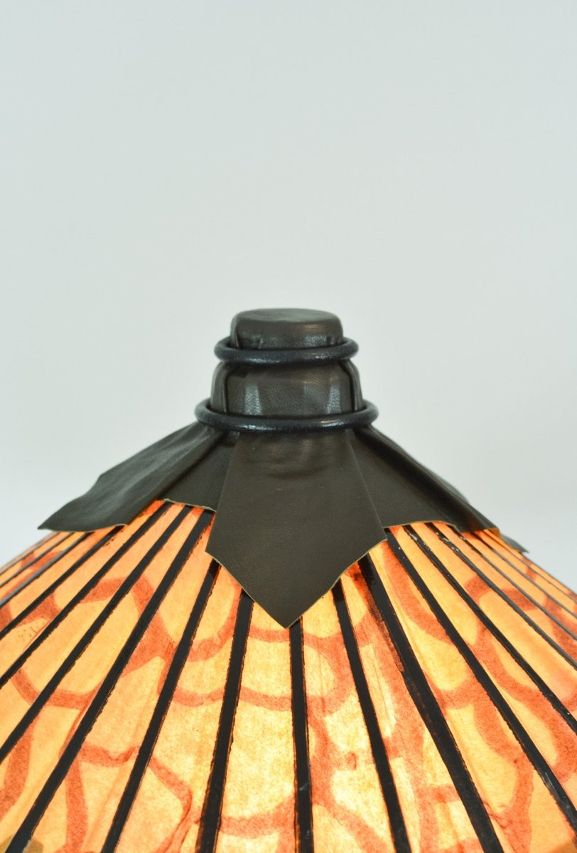 Big Bambu ‘Tiffany’ Floor Lamp with Vintage Japanese Parasol Shade — Model No. 042 - Tennant New York