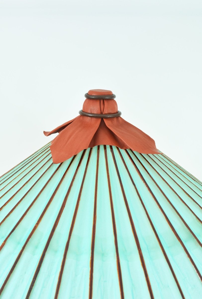 ‘Blue Cheetah’ Big Bambu Monumental Floor Lamp — Model No. 038 - Tennant New York