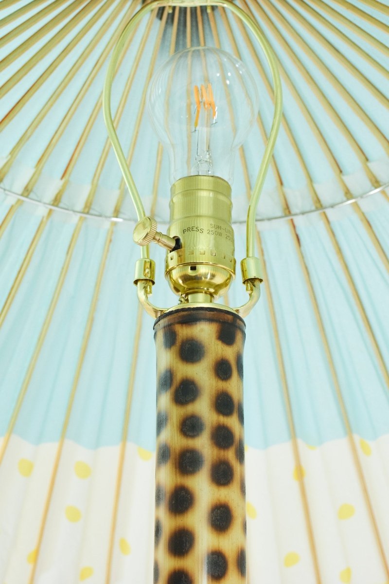 ‘Blue Cheetah’ Big Bambu Monumental Floor Lamp — Model No. 038 - Tennant New York