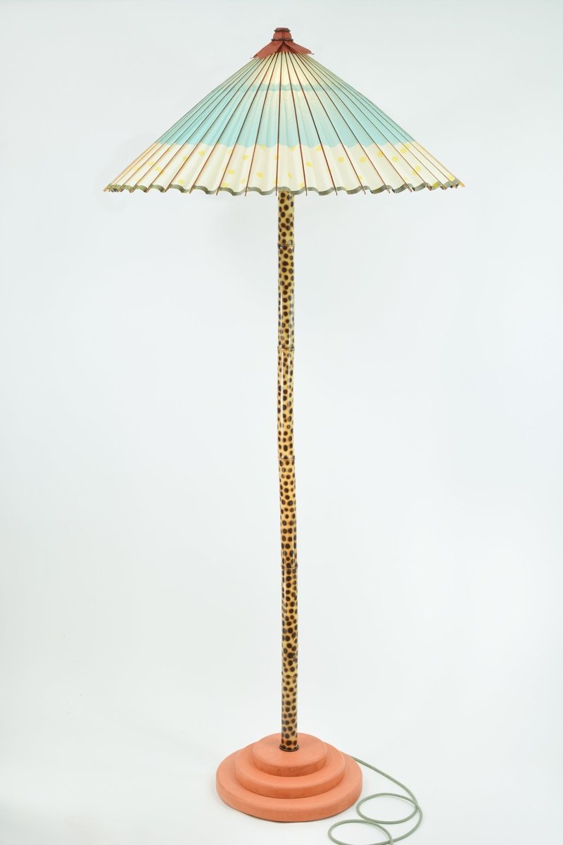 ‘Blue Cheetah’ Big Bambu Monumental Floor Lamp — Model No. 038 - Tennant New York