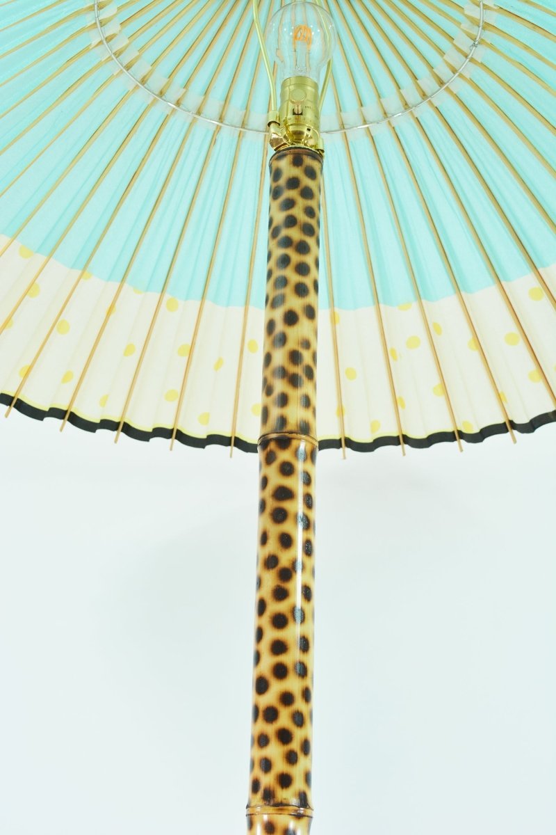 ‘Blue Cheetah’ Big Bambu Monumental Floor Lamp — Model No. 038 - Tennant New York