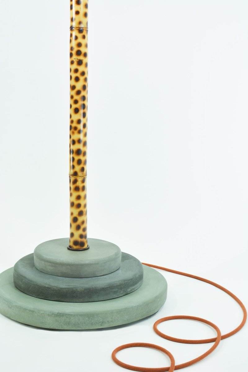 'Green Cheetah' Big Bambu Monumental Floor Lamp — Model No. 041 - Tennant New York