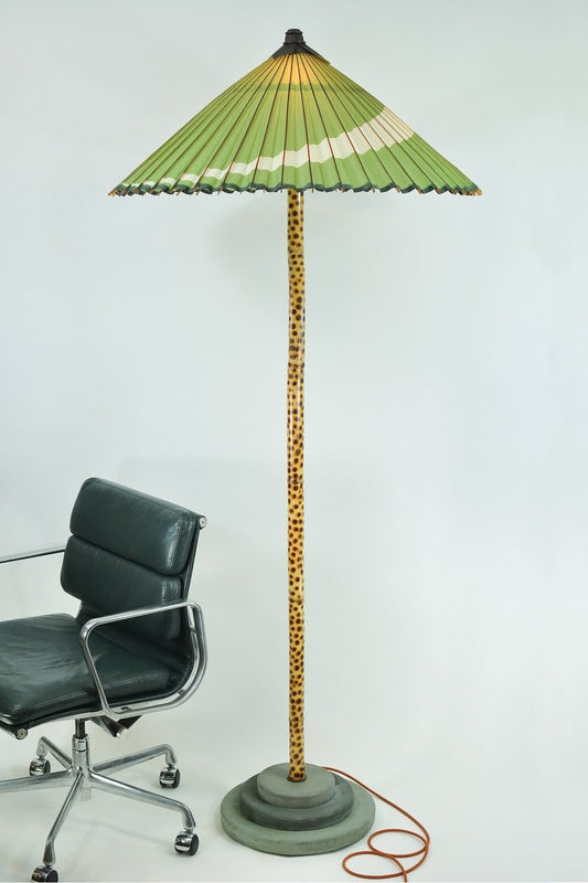 'Green Cheetah' Big Bambu Monumental Floor Lamp — Model No. 041 - Tennant New York