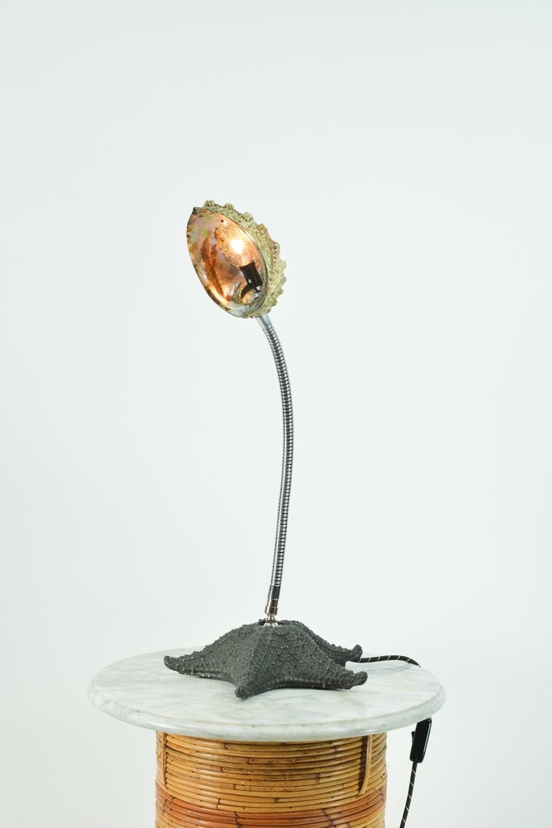 Strella Gooseneck Abalone Task Lamp — Model No. 049 - Tennant New York