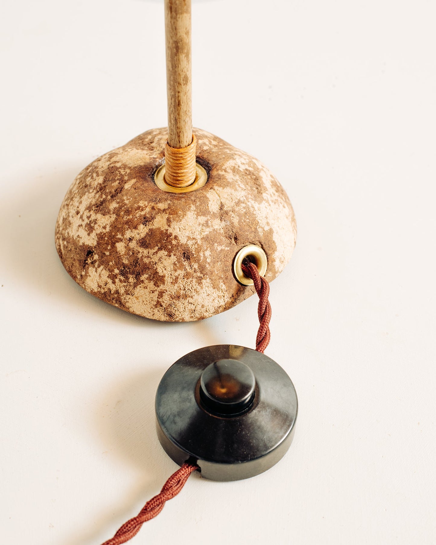 1933 Chicago 'World's Fair' Bamboo Cocktail Lamp with Parasol Shade and Coconut Base — Model No. 004 - Tennant New York