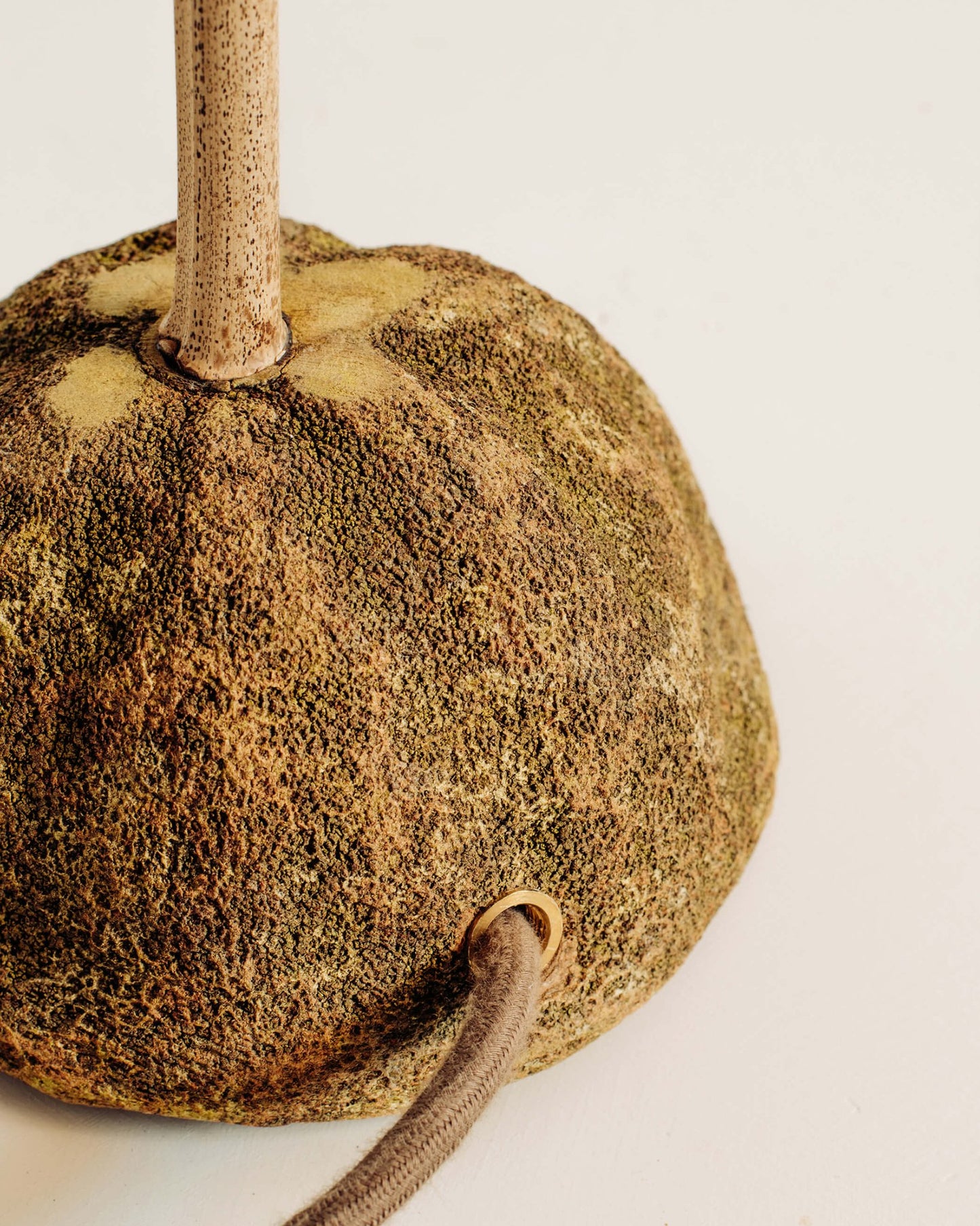 1933 Chicago 'World's Fair' Bamboo Table Lamp with Parasol Shade and Coconut Base — Model No. 003 - Tennant New York