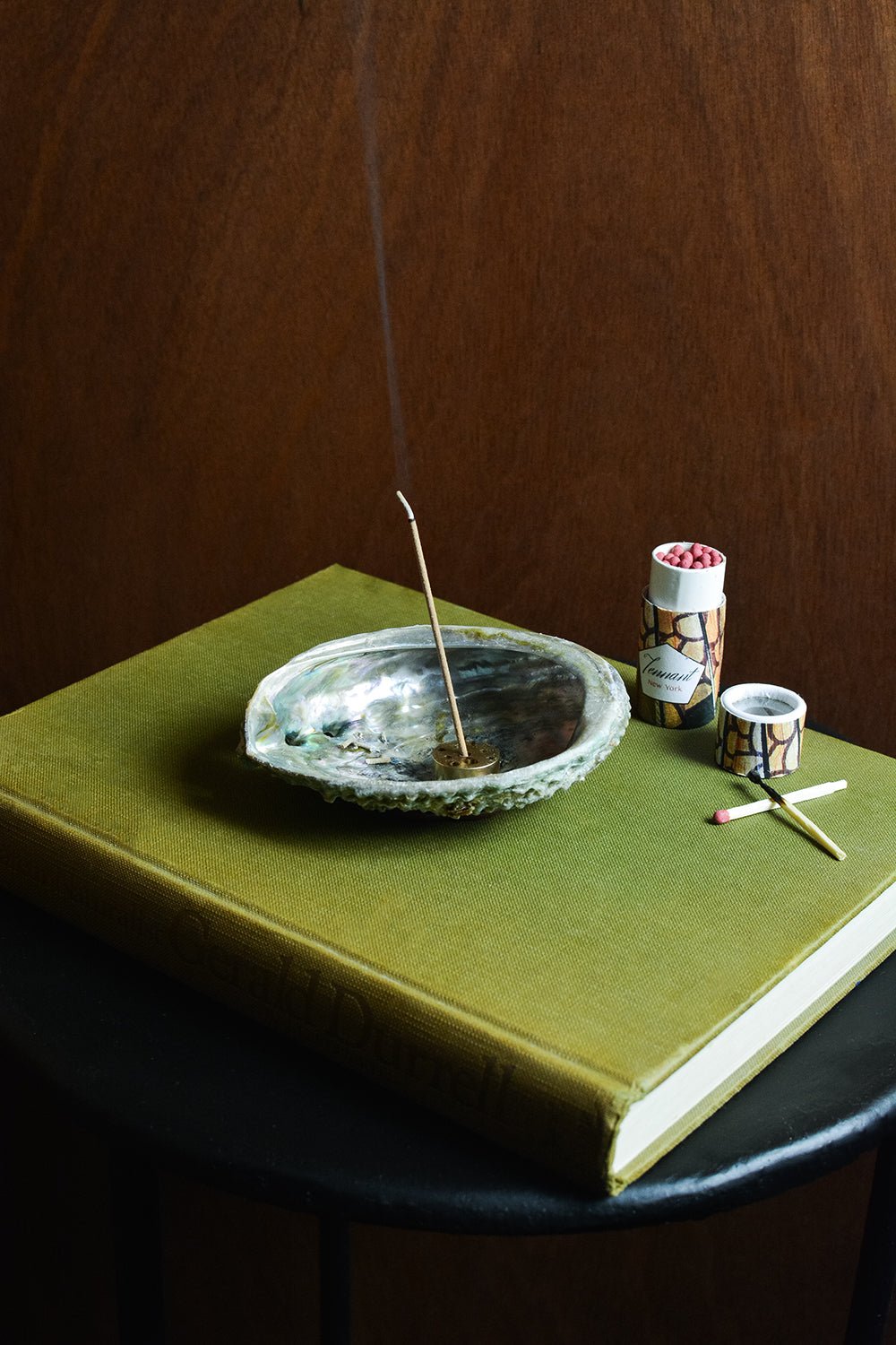 Abalone and Brass Incense Burner - Tennant New York