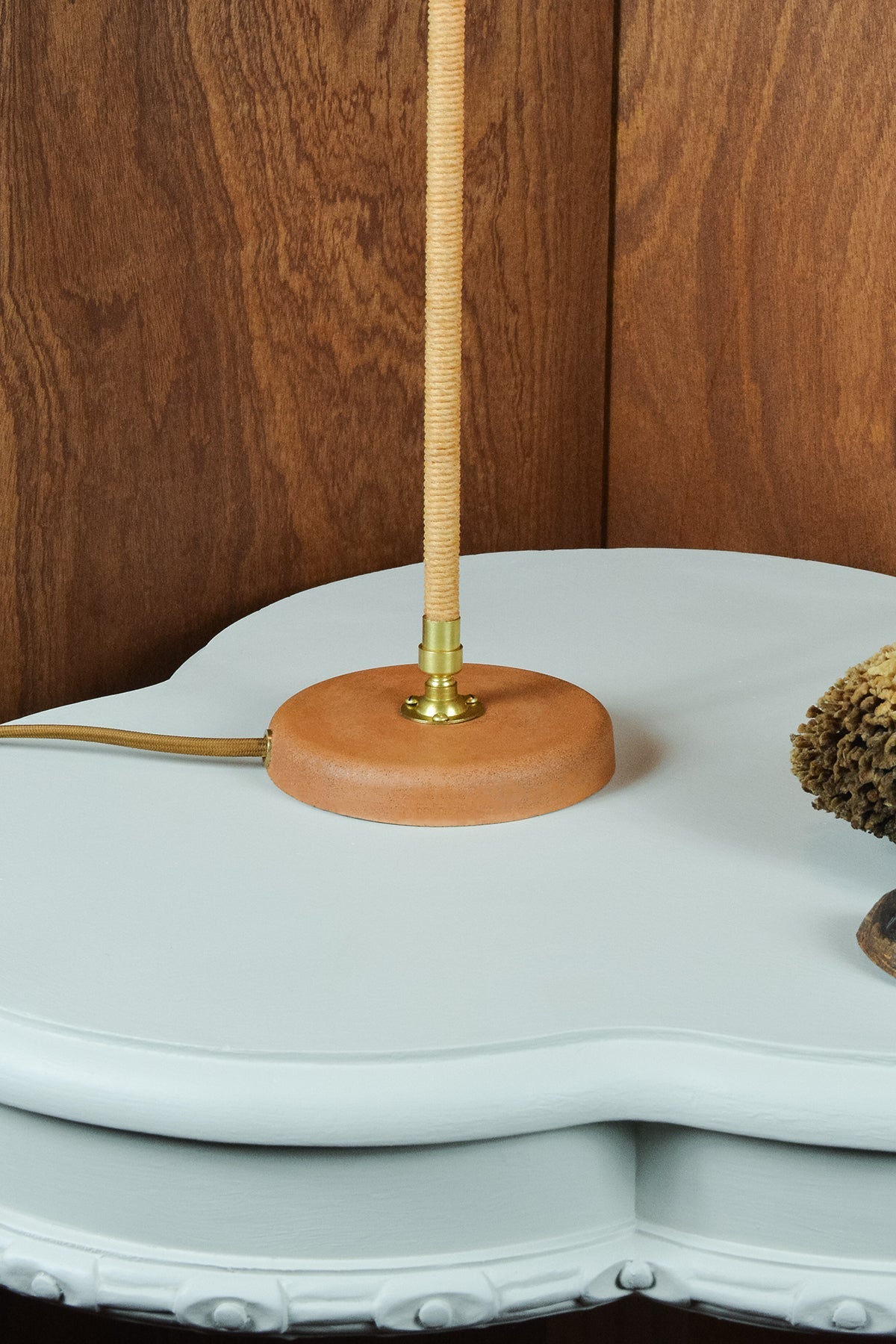'Abalone Task Lamp' with Natural Seashell Shade — Model No. 021 - Tennant New York