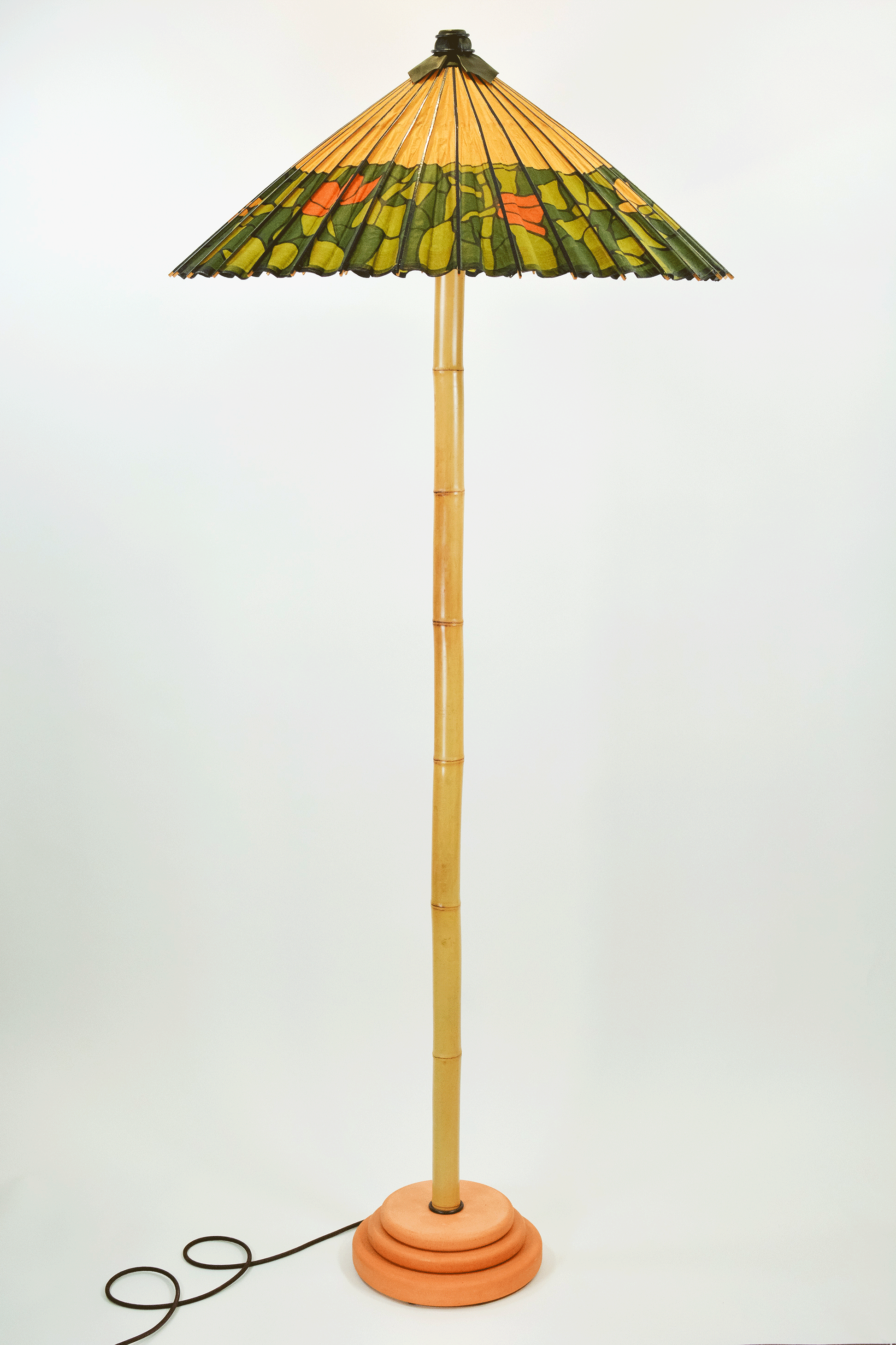 Big Bambu 'Tiffany II' Floor Lamp with Parasol Shade | Tennant New