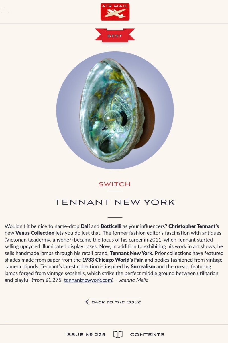 Abalone Siren's Sconce with Natural Seashell Shade — Model No. 021 - Tennant New York