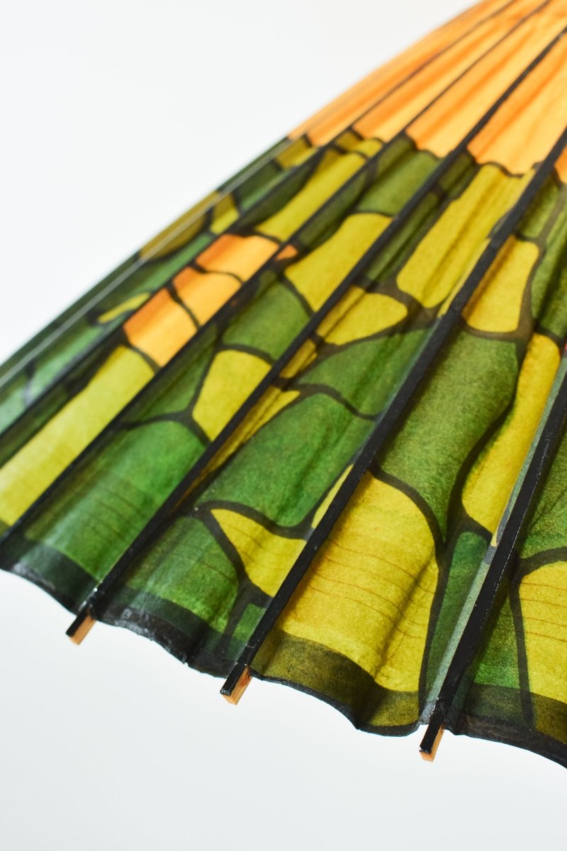 Big Bambu ‘Tiffany II’ Floor Lamp with Vintage Japanese Parasol Shade — Model No. 042A - Tennant New York