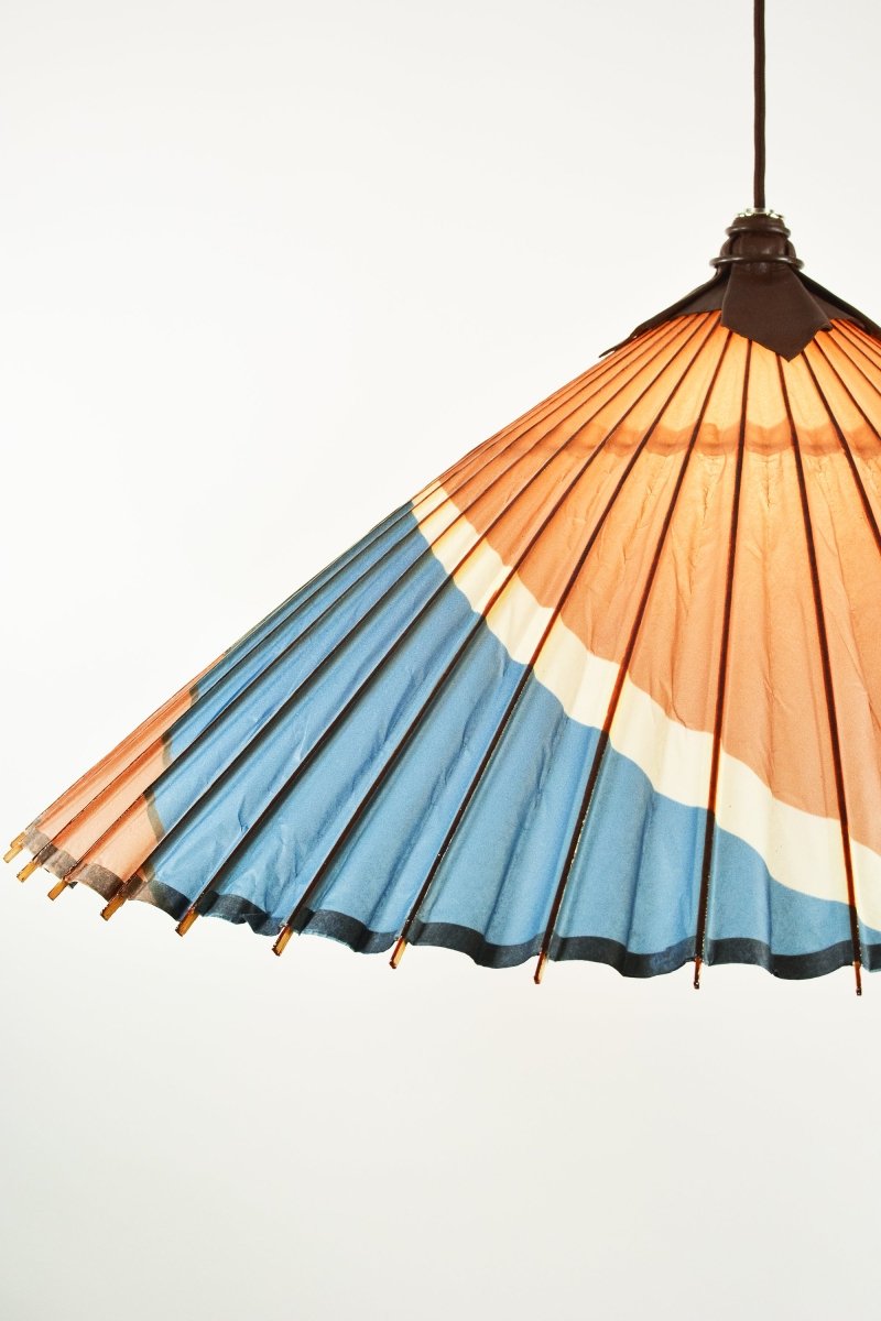 Isla Oversized Parasol Pendant with 'Blue Wave' Shade — Model No. 046A - Tennant New York