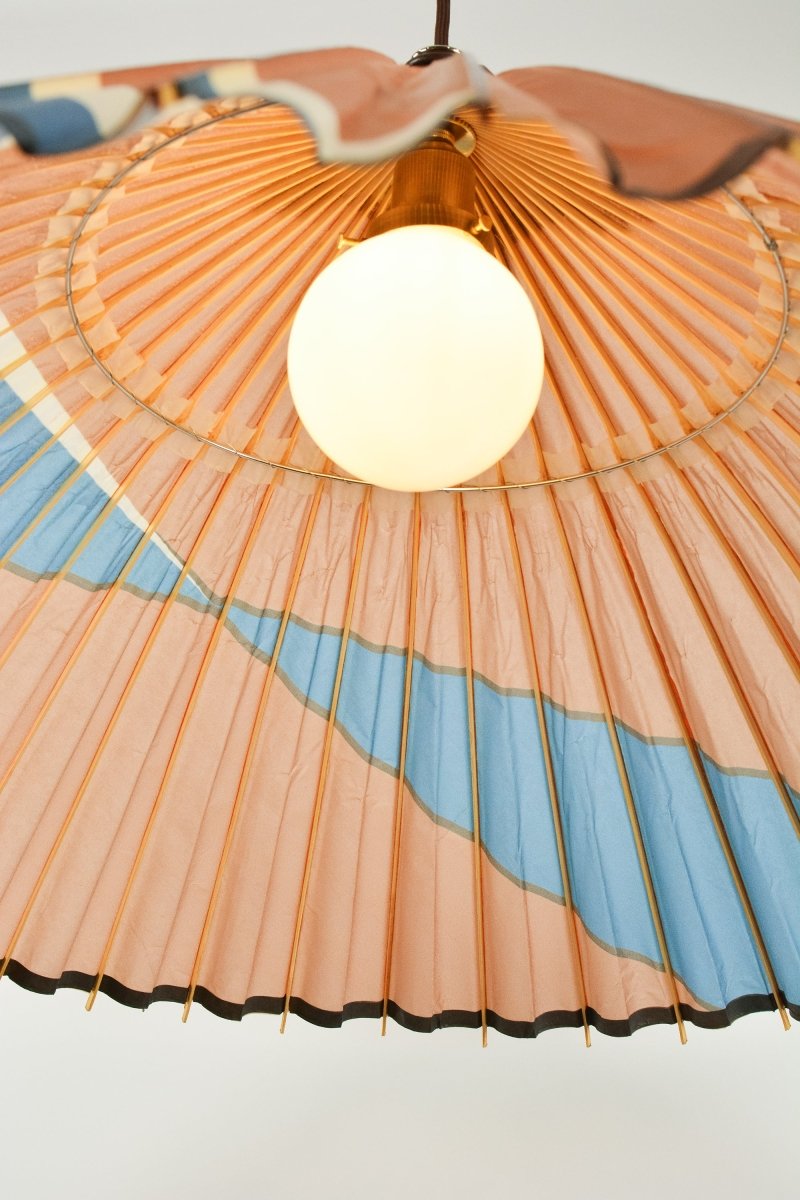 Isla Oversized Parasol Pendant with 'Blue Wave' Shade — Model No. 046A - Tennant New York