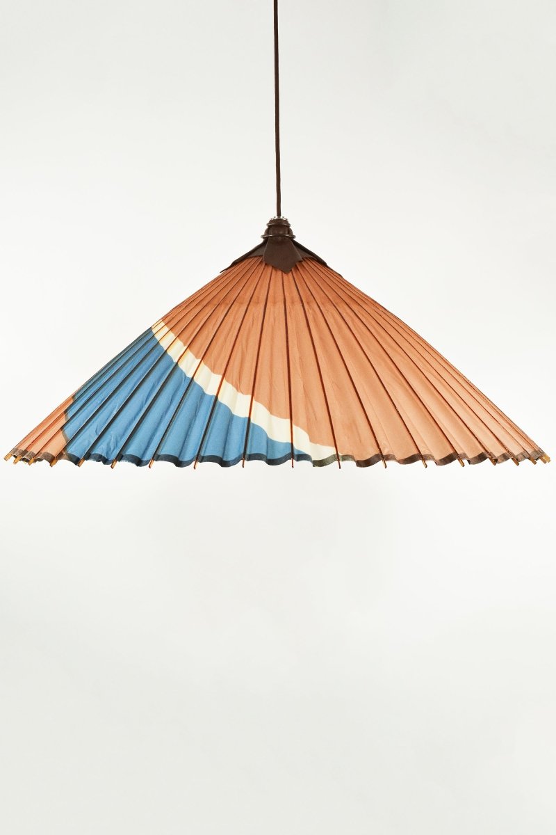 Isla Oversized Parasol Pendant with 'Blue Wave' Shade — Model No. 046A - Tennant New York