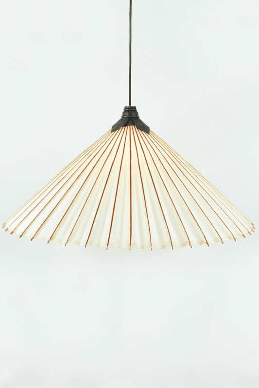 Isla Oversized Parasol Pendant with Ivory Shade — Model No. 046 - Tennant New York