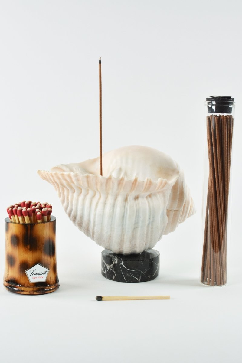Limited - Edition L'Escargot Incense Vessel Gift Set in Vintage Italian Marble - Tennant New York
