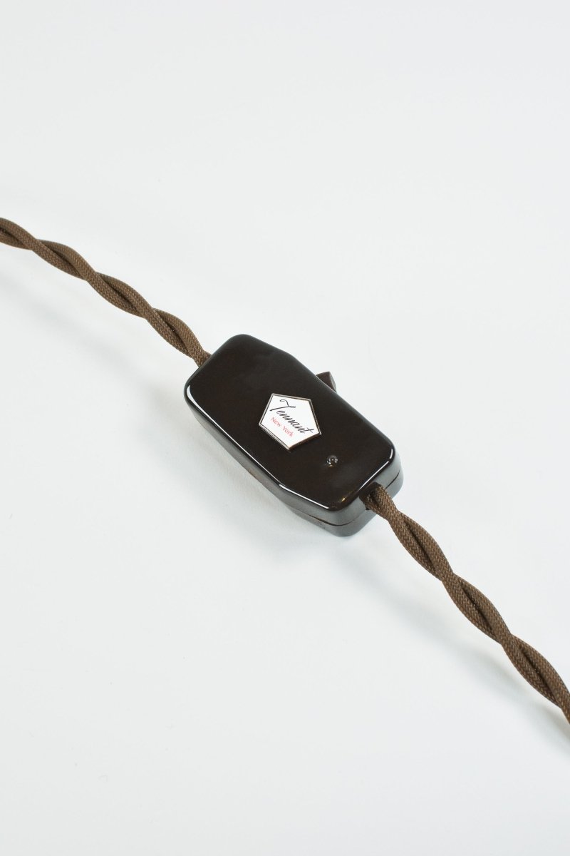 Strella Gooseneck Abalone Task Lamp with Glossy Green Base — Model No. 049A - Tennant New York