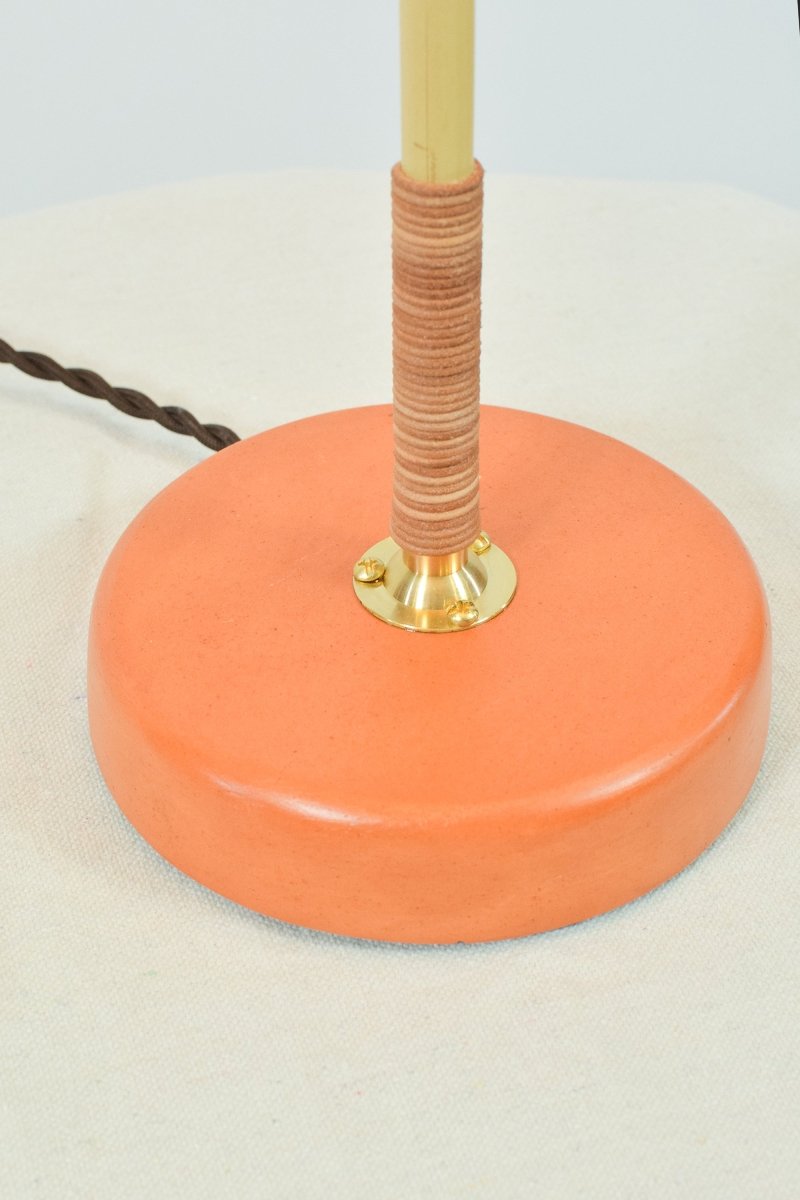 World's Fair Bamboo Table Lamp with Vintage Japanese Parasol Shade — Model No. 035 - Tennant New York