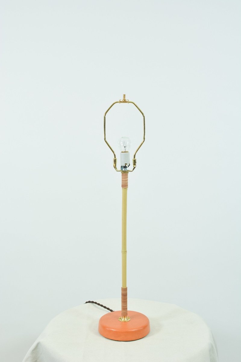 World's Fair Bamboo Table Lamp with Vintage Japanese Parasol Shade — Model No. 035 - Tennant New York