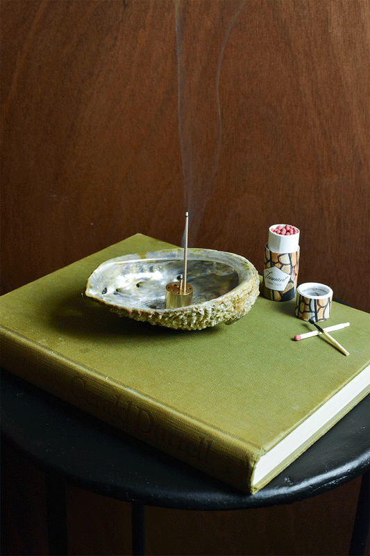 Abalone and Brass Incense Burner - Tennant New York